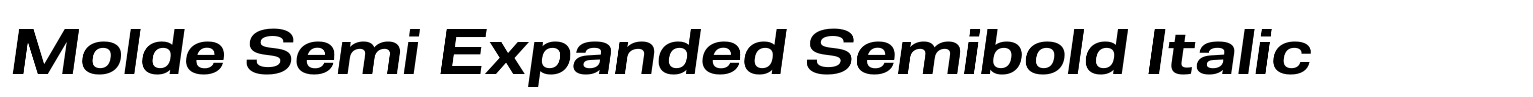 Molde Semi Expanded Semibold Italic